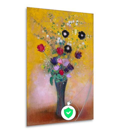 Vaas met bloemen - Odilon Redon poster