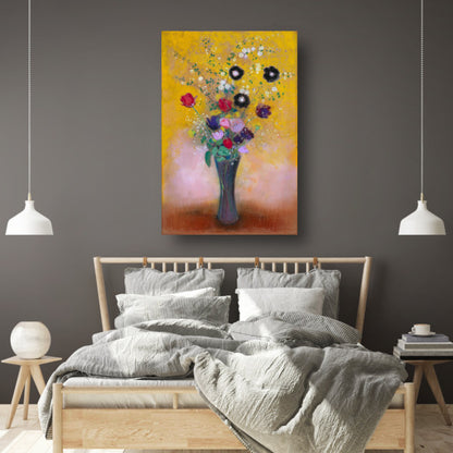 Vaas met bloemen - Odilon Redon poster
