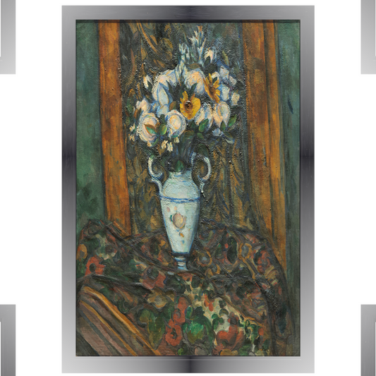 Vaas met bloemen - Paul Gauguin canvas met baklijst