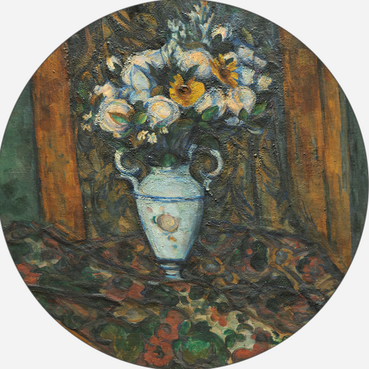 Vaas met bloemen - Paul Gauguin aluminium muurcirkel
