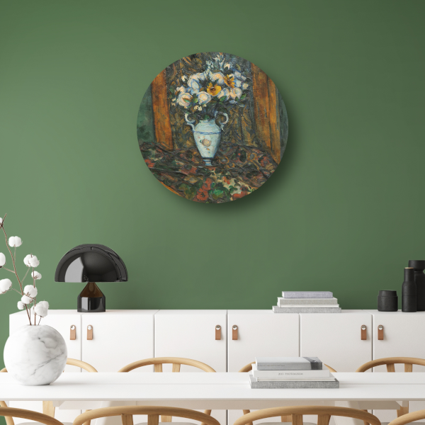 Vaas met bloemen - Paul Gauguin aluminium muurcirkel