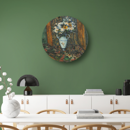 Vaas met bloemen - Paul Gauguin aluminium muurcirkel
