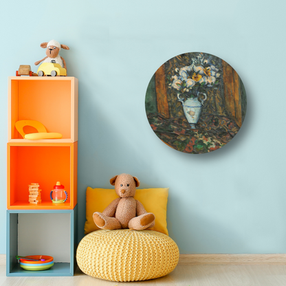 Vaas met bloemen - Paul Gauguin aluminium muurcirkel