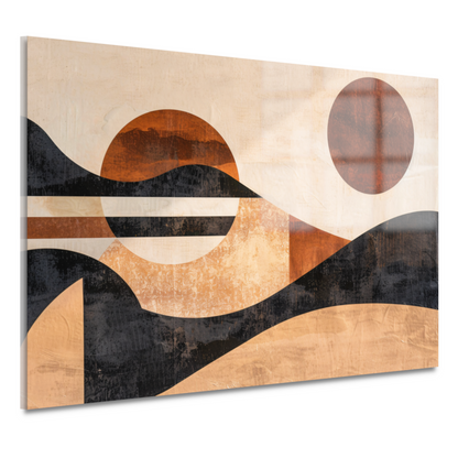 Zonsondergang in abstracte geolandscapes acrylglas