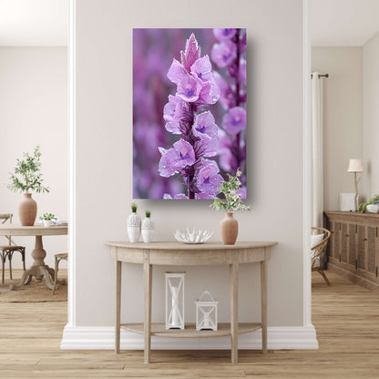 HyperRealistisch bloem met dauwdruppels canvas met baklijst