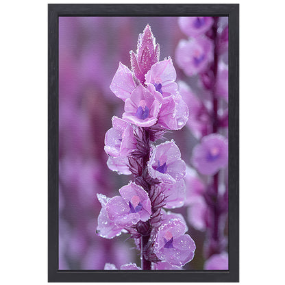 HyperRealistisch bloem met dauwdruppels canvas met baklijst