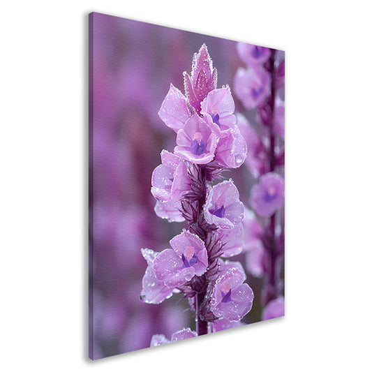 HyperRealistisch bloem met dauwdruppels canvas