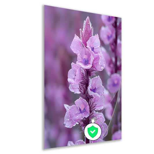 HyperRealistisch bloem met dauwdruppels poster