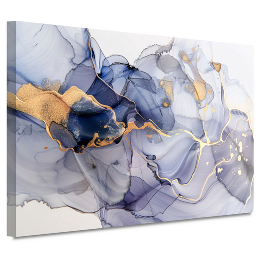 Abstracte Schoonheid met Gouden Lijnen canvas