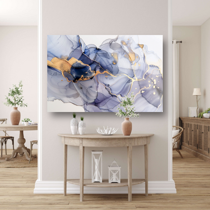 Abstracte Schoonheid met Gouden Lijnen poster
