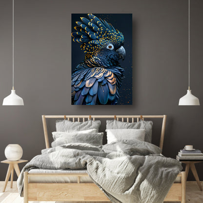 Exotische Papegaai met Levendige Kleuraccenten canvas met baklijst