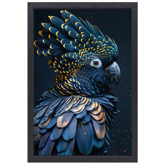 Exotische Papegaai met Levendige Kleuraccenten canvas met baklijst