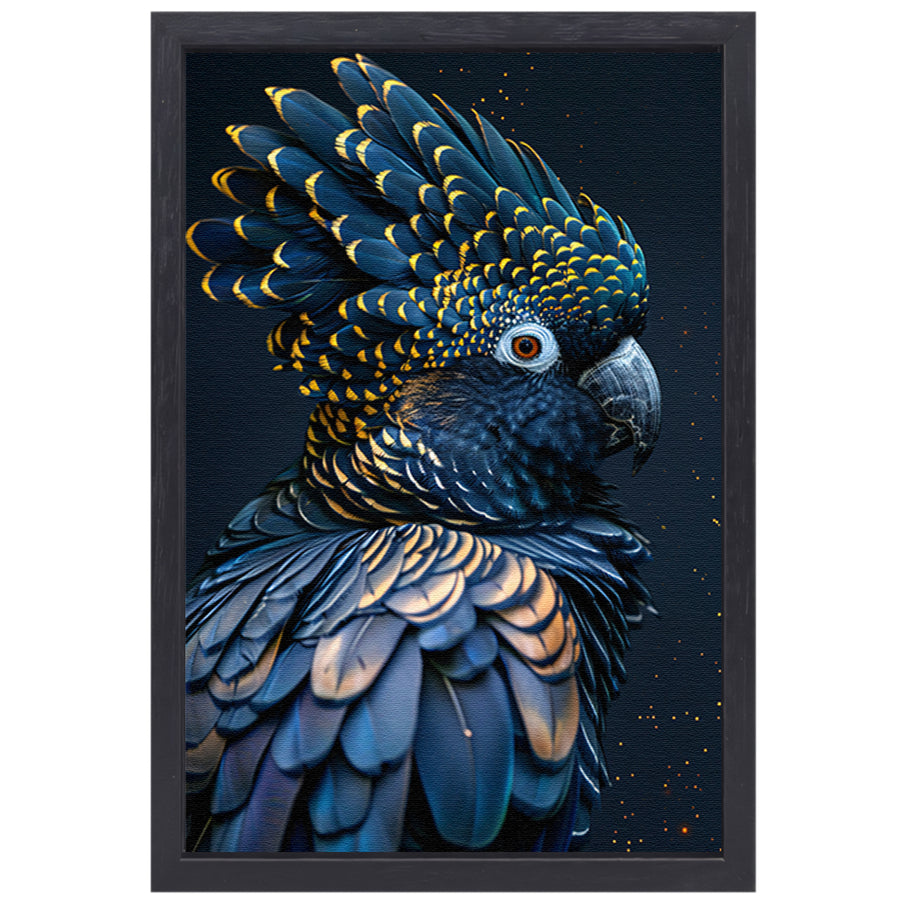 Exotische Papegaai met Levendige Kleuraccenten canvas met baklijst