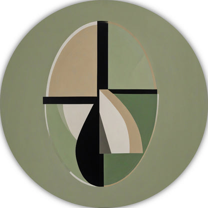 Geometrische abstractie in monochrome tinten forex muurcirkel
