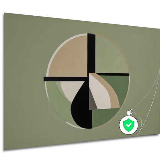 Geometrische abstractie in monochrome tinten poster