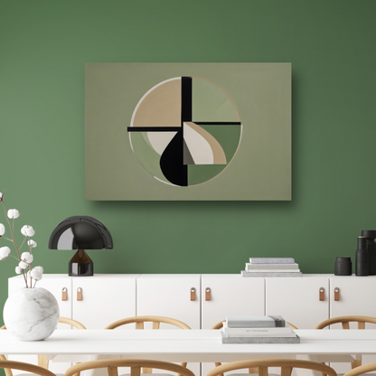 Geometrische abstractie in monochrome tinten poster
