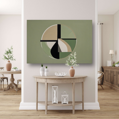 Geometrische abstractie in monochrome tinten poster