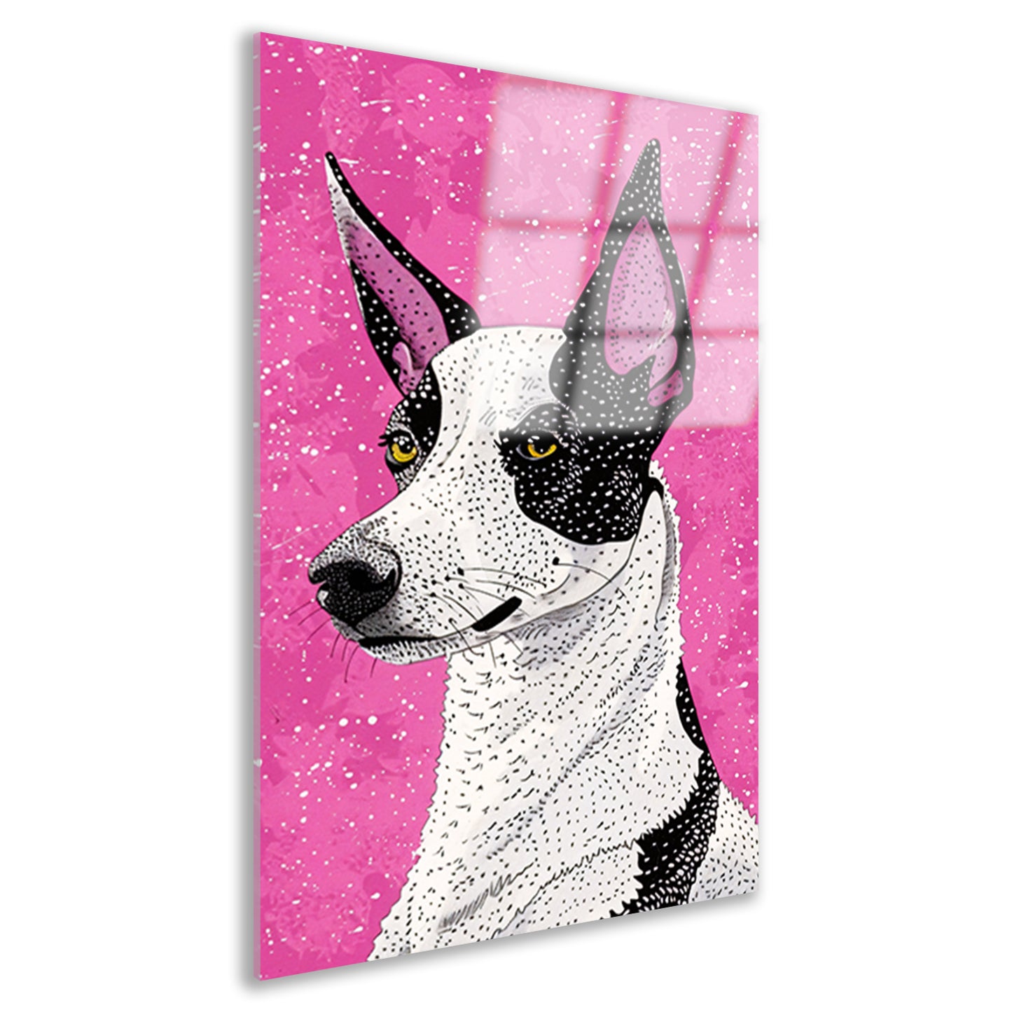 Moderne kleurrijke hond in popart-stijl acrylglas