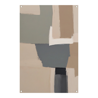 Abstracte Minimalistische Geometrische Monochrome Kunst tuinposter