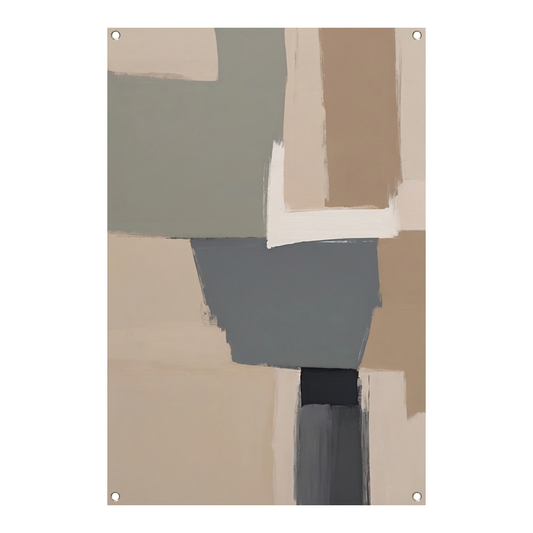 Abstracte Minimalistische Geometrische Monochrome Kunst tuinposter
