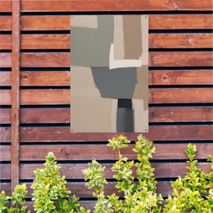 Abstracte Minimalistische Geometrische Monochrome Kunst tuinposter
