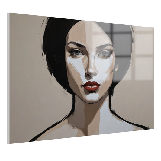 Abstracte Monochrome Blik van een Vrouw acrylglas