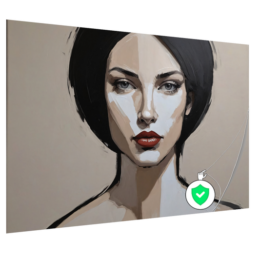 Abstracte Monochrome Blik van een Vrouw poster