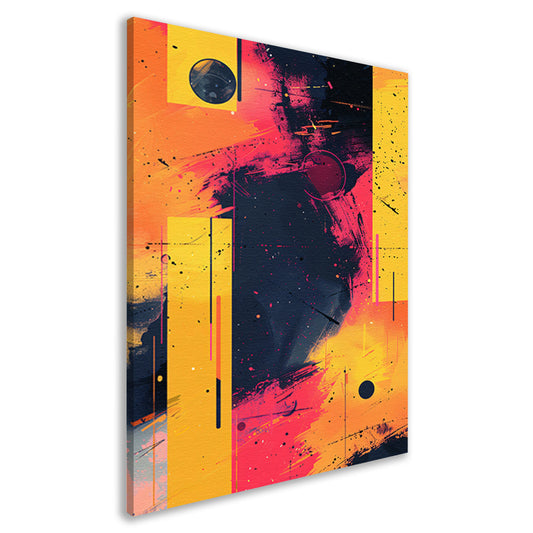 Abstract Expressionistisch  met Kleurrijk Vormen canvas