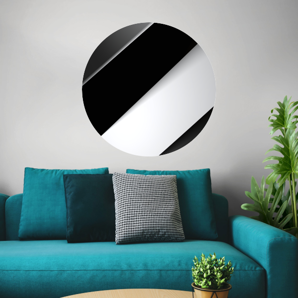 Contrast van Zwart en Wit aluminium muurcirkel
