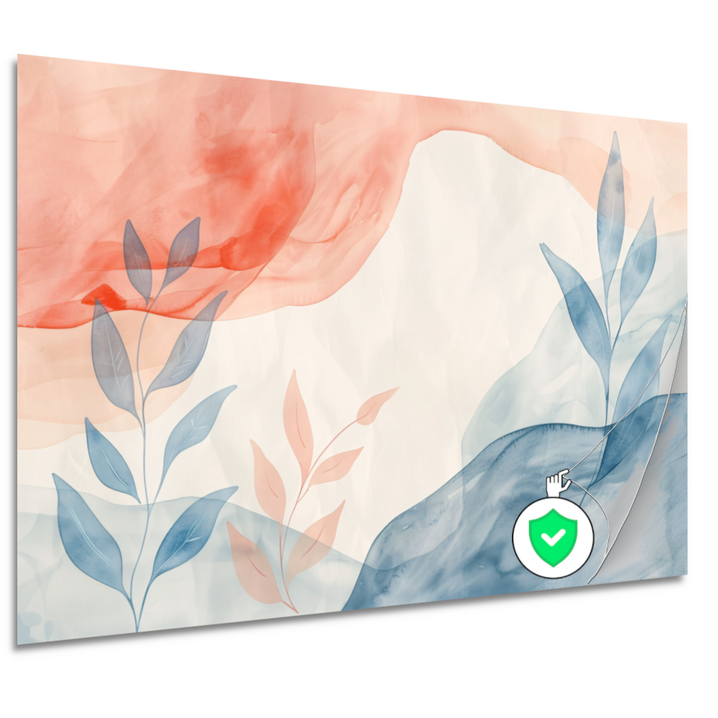 Abstract Natuur in Aquarel Kleuren poster