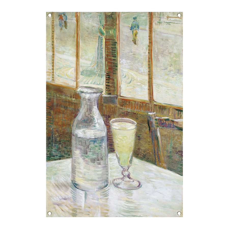 Cafétafel met absint - Vincent van Gogh tuinposter