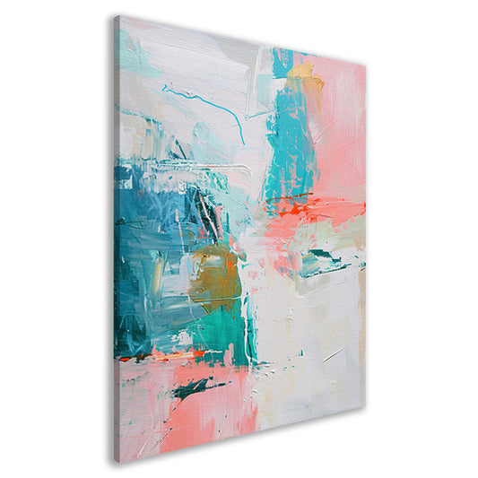 Abstract schilderij met dynamische kleuren canvas