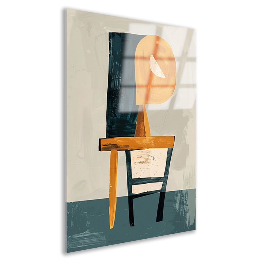 Abstracte Stoel met Geometrische Lamp acrylglas