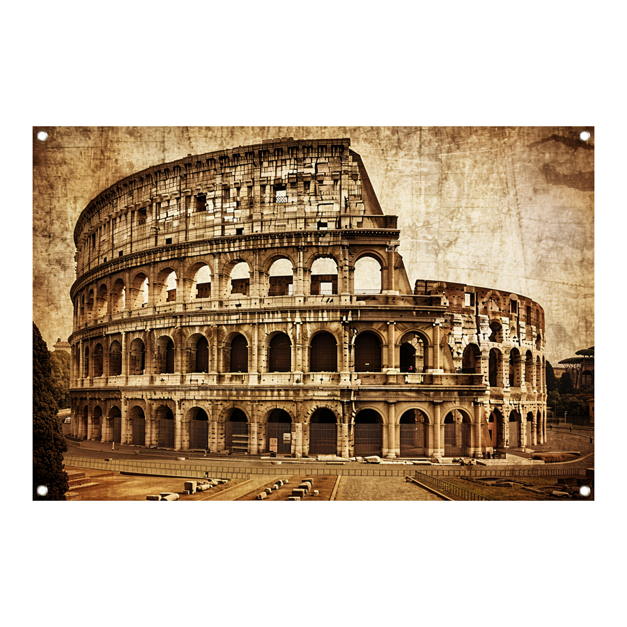Sepia Colosseum - Een Romeins architectuurwonder tuinposter