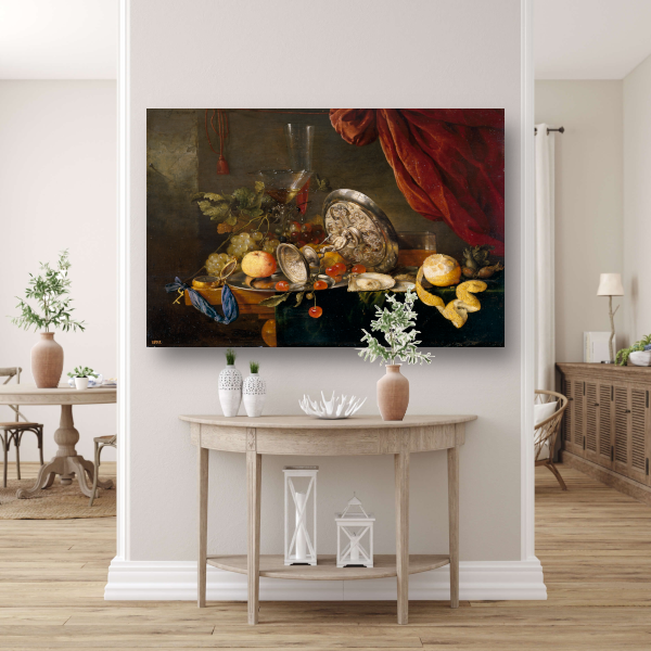Stilleven met fruit en glazen - Jan Davidsz. de Heem poster