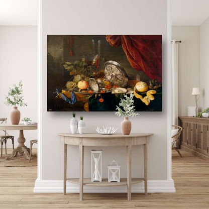 Stilleven met fruit en glazen - Jan Davidsz. de Heem poster