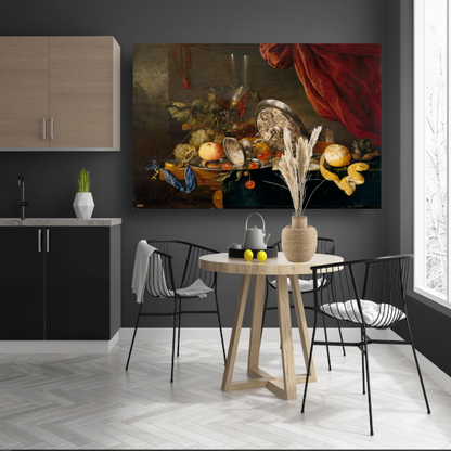 Stilleven met fruit en glazen - Jan Davidsz. de Heem poster
