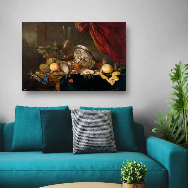 Stilleven met fruit en glazen - Jan Davidsz. de Heem poster