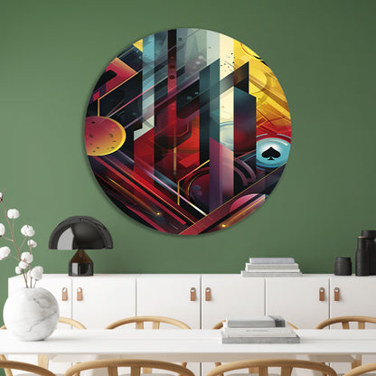 Abstract Schoppen Aas in geometrische vormen forex muurcirkel