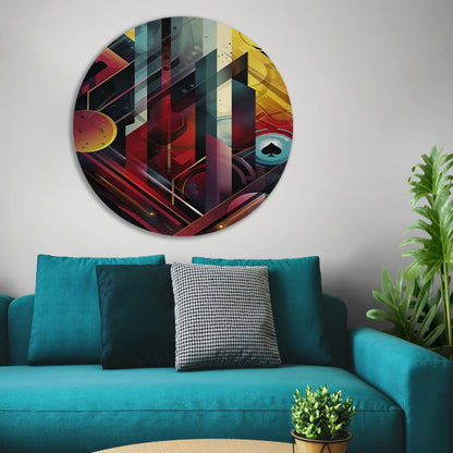 Abstract Schoppen Aas in geometrische vormen forex muurcirkel