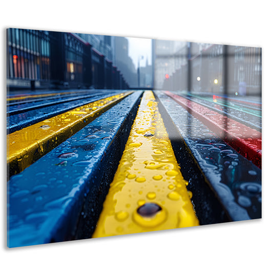 Regenboogbanken acrylglas