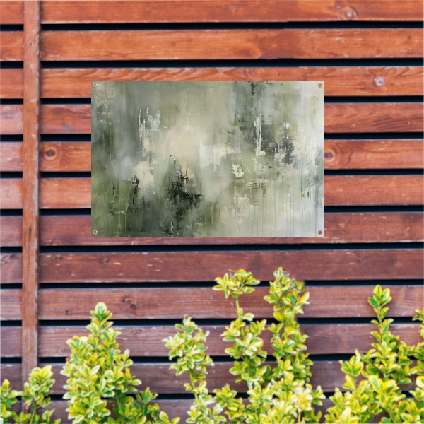 Abstracte Nevel in Grijstinten Textuur tuinposter