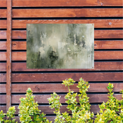 Abstracte Nevel in Grijstinten Textuur tuinposter