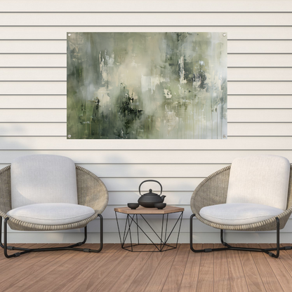 Abstracte Nevel in Grijstinten Textuur tuinposter
