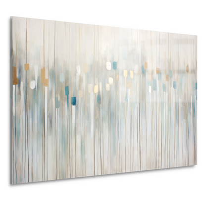 Blauw-witte abstracte compositie acrylglas