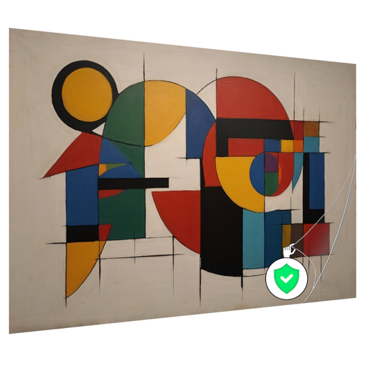 Geometrische Abstractie in Primaire Kleuren poster