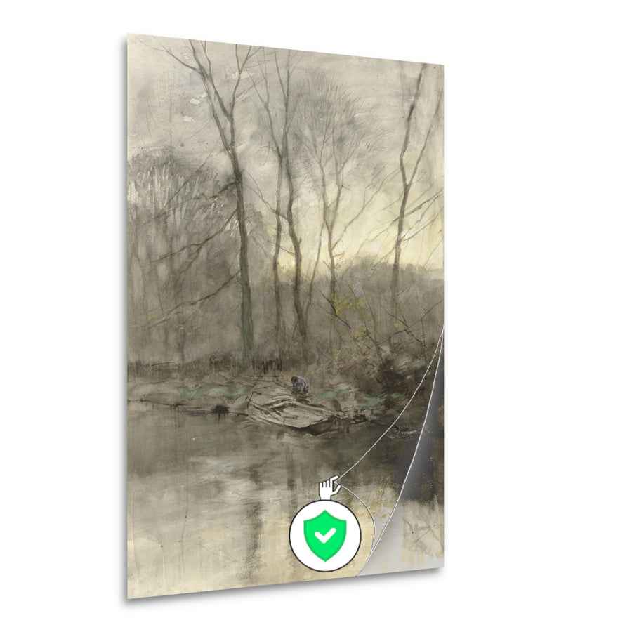 Bosrand aan het water - Anton Mauve poster