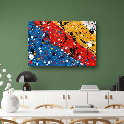 Abstract blokken compositie canvas