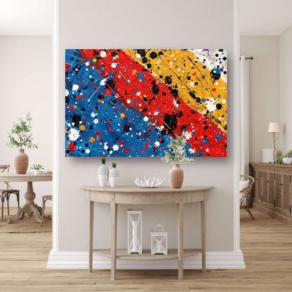 Abstract blokken compositie canvas