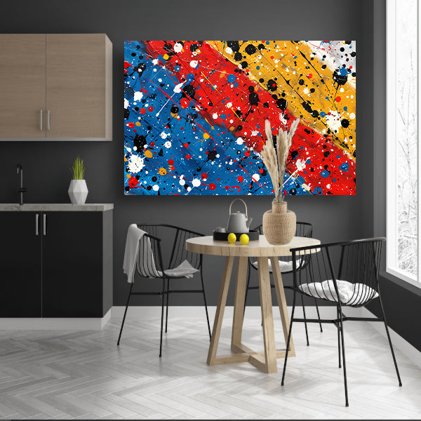 Abstract blokken compositie canvas